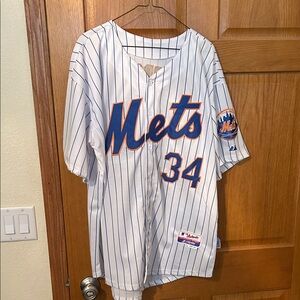 Majestic Noah Syndergaard Mets Jersey with Blue and Orange Details